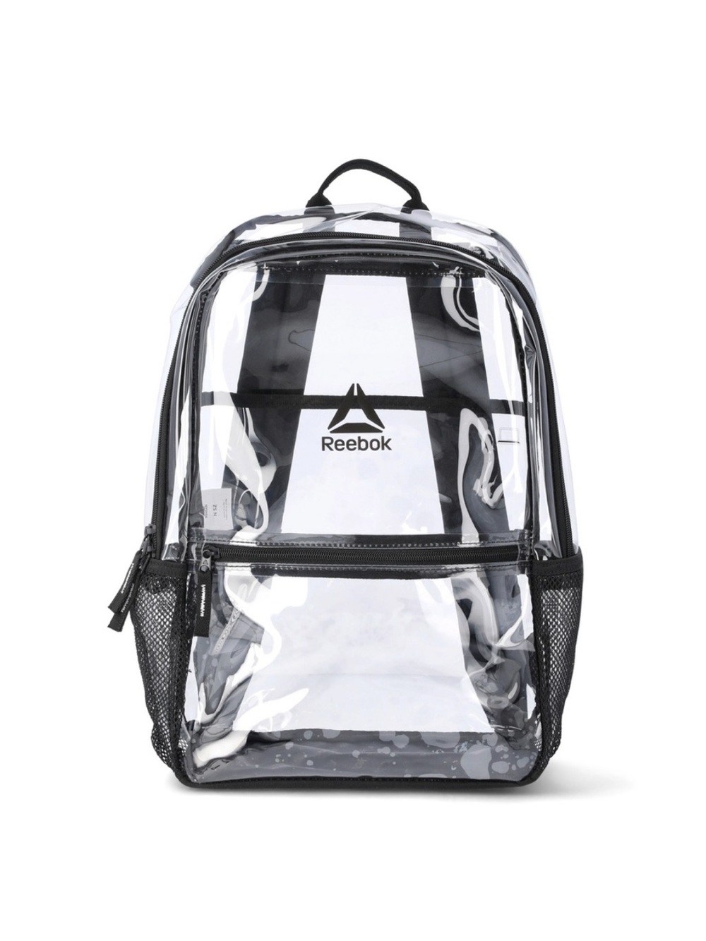 Reebok Clear Transparent Backpack with Black Trim for Men